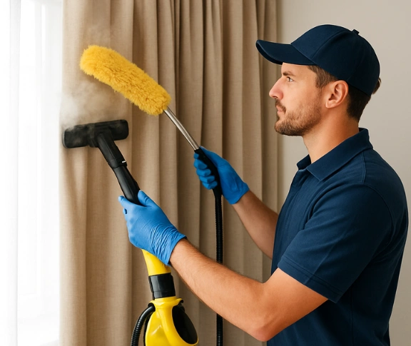 Trusted blind cleaning technician Matty Curtain Cleaning logan-central QLD