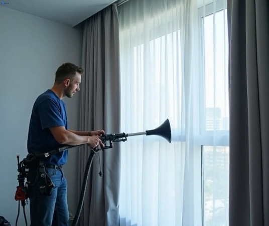 Professional drapes cleaning process tools Matty Curtain Cleaning logan-central